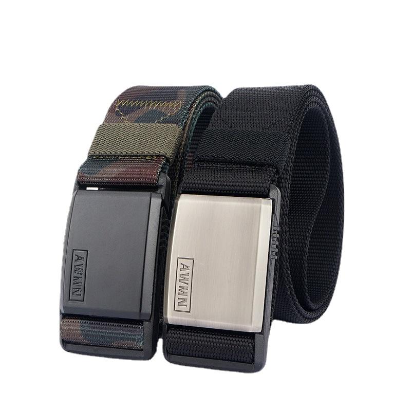 

Belts Military Accessories Elastic Belt For Men Alloy Buckle Army Outdoor Hunting Multi Function Survival Tactical High Quality, Black