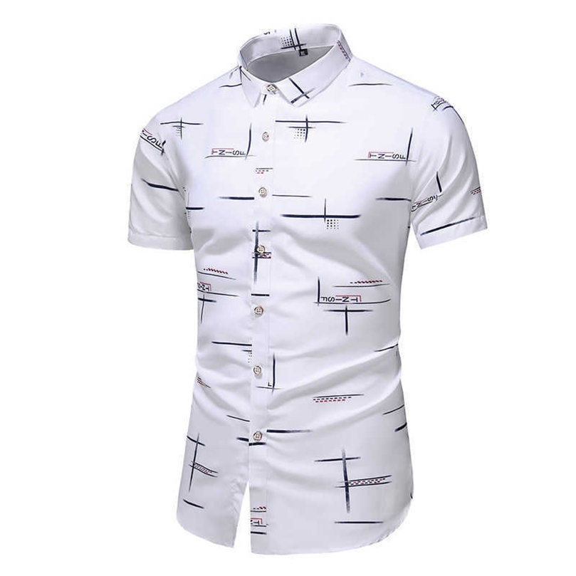 

Fashion 9 Style Design Short Sleeve Casual Shirt Men's Print Beach Blouse Summer Clothing Plus Asian Size M-XXXL 4XL 5XL 210701, 8015 13