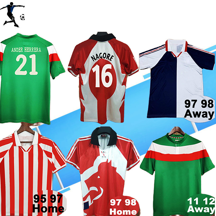 

2011 2012 LLORENTE Retro Soccer Jerseys ANDER HERREAR GURPEGUI J.MARTINEZ 97 98 Home Away Football Shirt, Fg8393 1995 1997 home