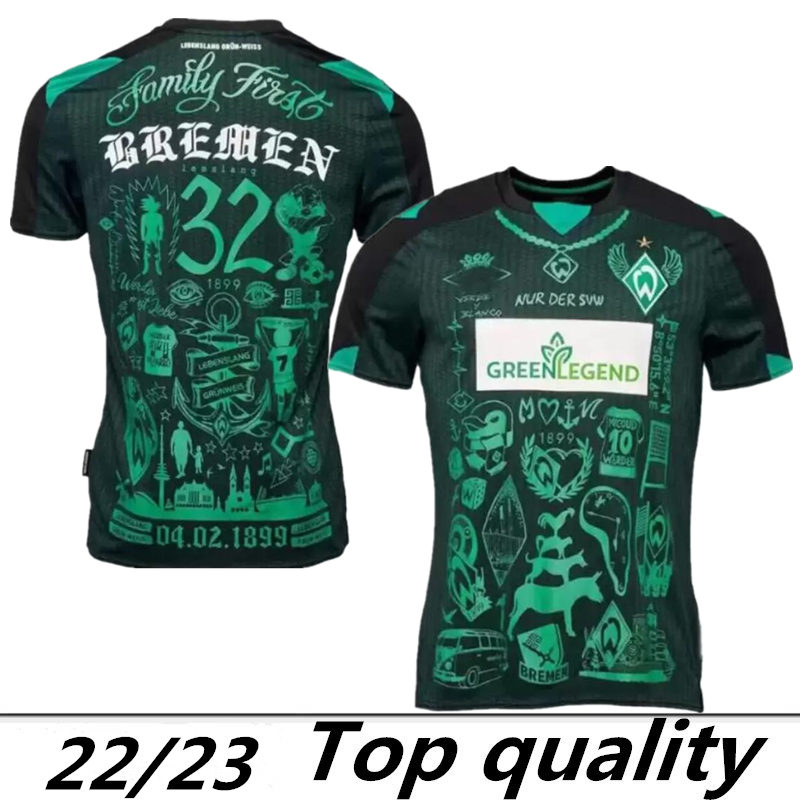 

2022 Werder Bremen special soccer jerseys 2023 23 How Deep is Your Love DUCKSCH BITTENCOURT FRIEDL VELJKOVIC SCHMID AGU JERSEY FOOTBALL SHIR