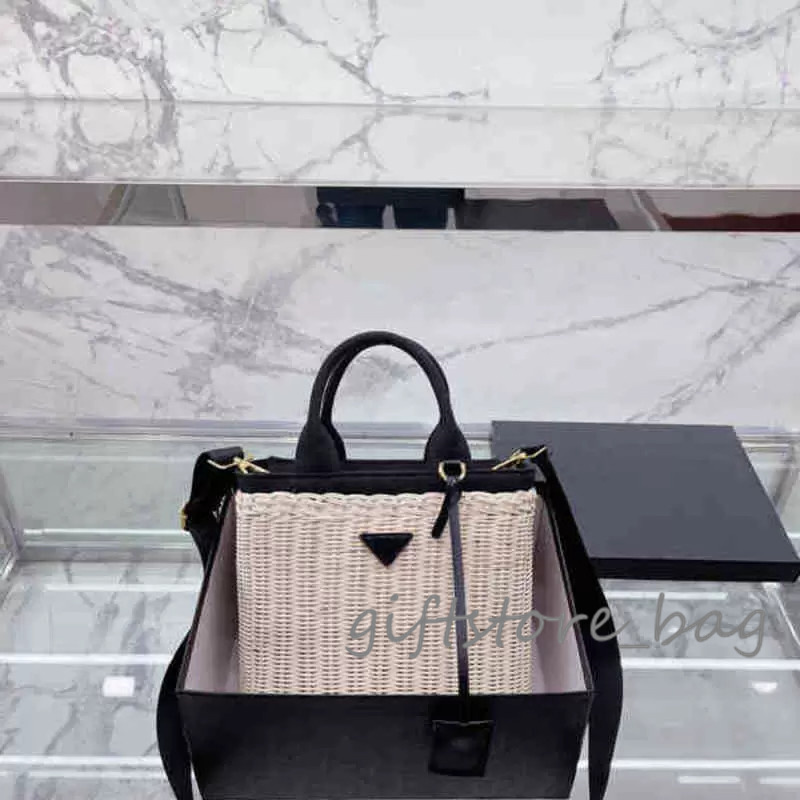 

giftstore bag Straw Shoulder Bags Ladies Luxury Handbags Rattan Grass Cross Fashion Women Beach Travel Basket Brand Designer, Customize