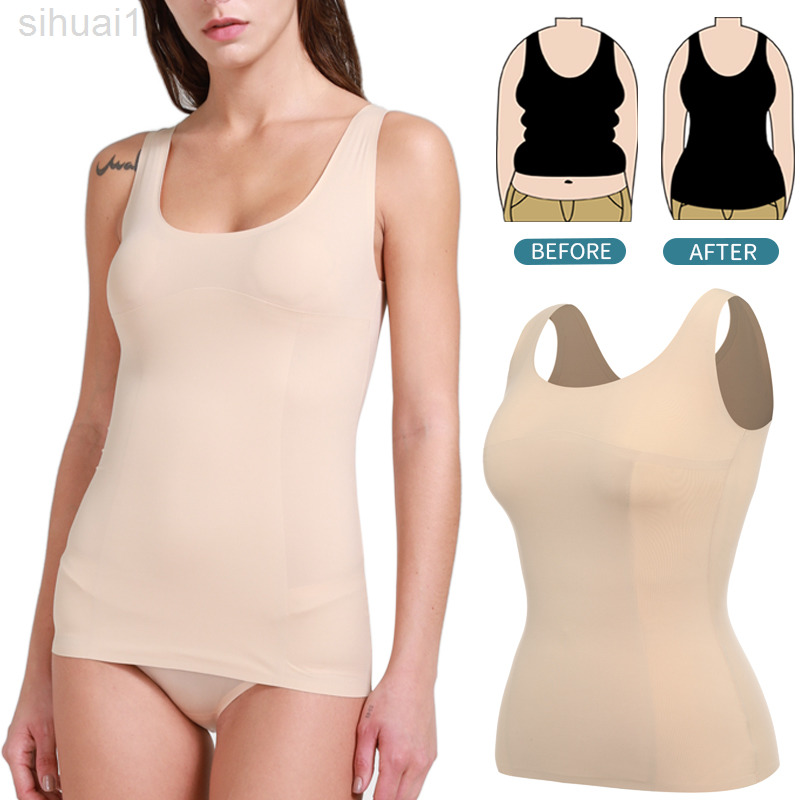 

Ultra Light Body Shaper Women Seamless Shapewear Briefer Waist Trainer Slimming Sheath Slim Smoothers Belly Shapers Tops Corset L220802, Black