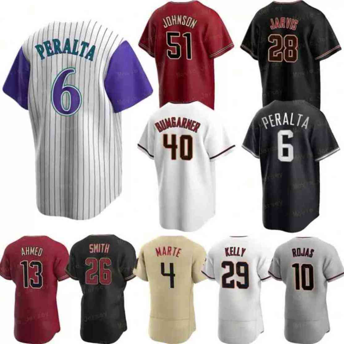 

51 Randy Johnson 40 Madison Bumgarner Arizona''Diamondbacks''Baseball Jersey Luis Gonzalez Mens Christian Walker Carson Kelly Nick Ahmed Seth Beer Herrera X1, Men