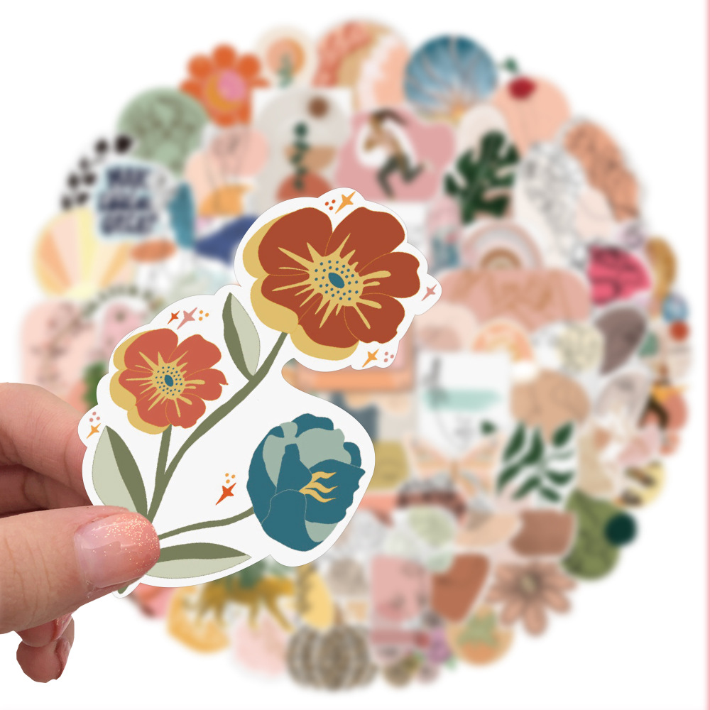 

100PCS Skateboard Stickers fresh art painting For Car Baby Scrapbooking Pencil Case Diary Phone Laptop Planner Decoration Book Album Kids Toys DIY Decals, Multi colors