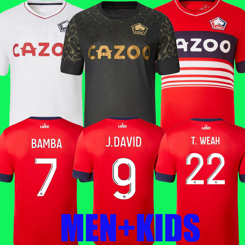 

2022 2023 LOSC Lille soccer jersey Cabella DAVID FONTE BAMBA YAZICI football shirts 22 23 JIKONE T.WEAH .ARAUJO M.Bayo Ismaily maillots de foot Adult Kids Kit home third, Home women ucl