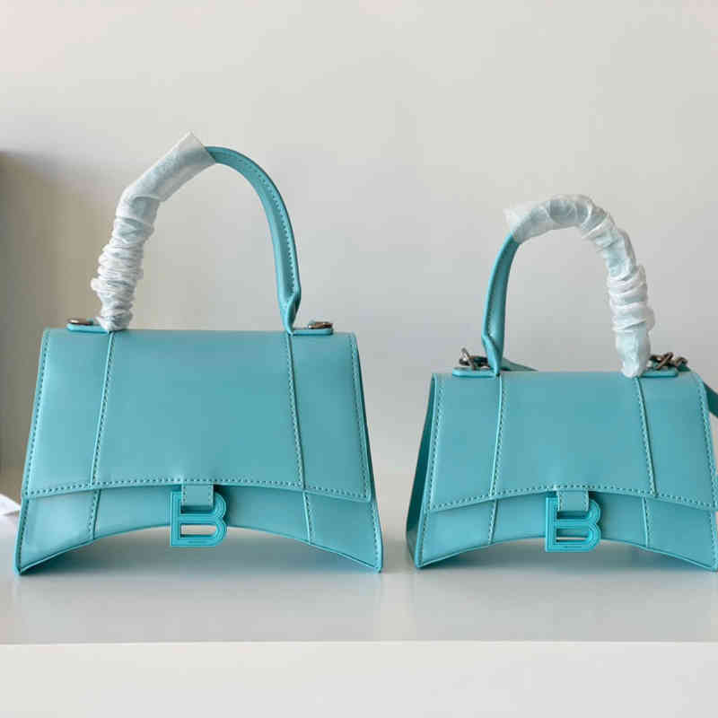 

Italy Balencaigass Bag Selling Handbags Designers Designer Best Sky Blue Full Leather Women's Hourglasss Portable Messenger Bag