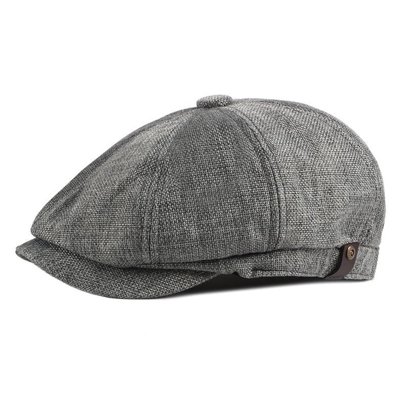 

Berets Big Large Sboy Cap Men's Cotton 8 Panel Hat Casual Baker Boy Caps Gatsby Retro Hats Boina Beret For MaleBerets, Black