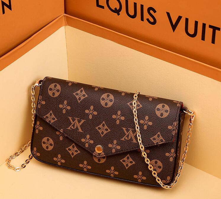 

2022 Designer bags Pochette Felicie tote bag handbag shoulder wallet bag, An extra shoulder strap