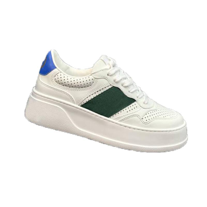 

Men Casual Basketball shoes fashion lady lace-up designer sneaker 100% leather white women gym Thick bottom Trainers platform womens s neakers Large size 35-45, Extra shoebox