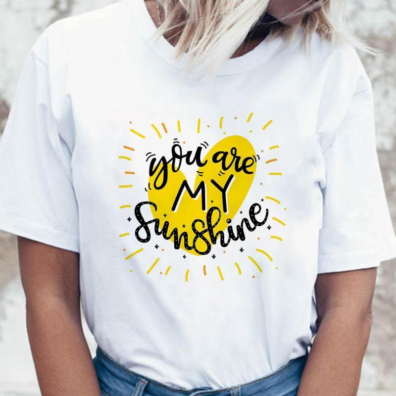 

Women' T-Shirt You Are My Sunshine Aesthetic Women T-shirts Ropa Mujer Summer Streetwear Top Tshirt Harajuku Fashion High Brand Clothes, 11-19bk1424-white