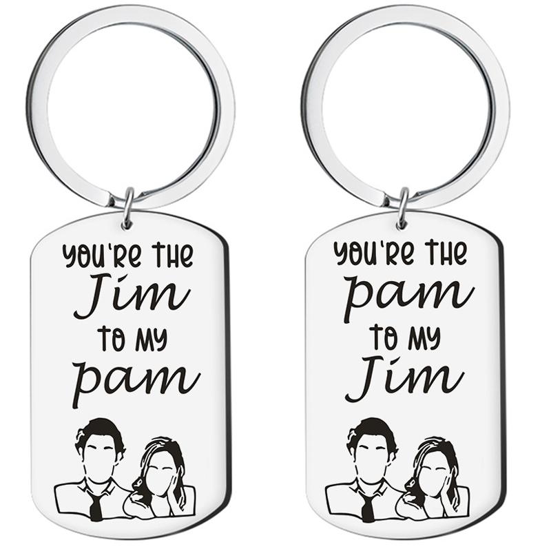 

Keychains You Are The Pam To My Jim Keychain Office TV Show Inspirent Husband And Wife Engagement Gift For Him Her Wedding Anniversary
