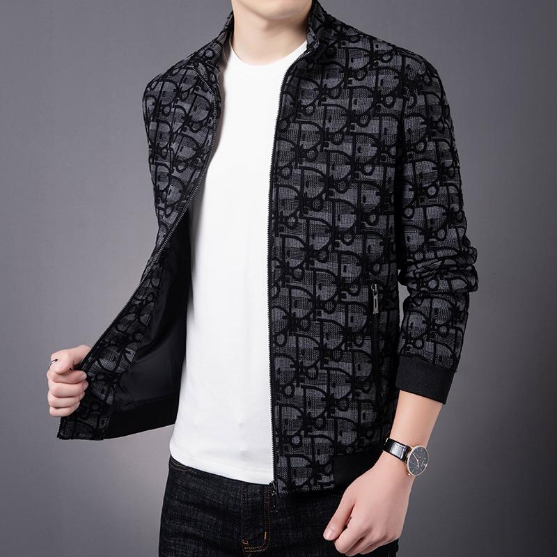 

Men's Jackets Fashion 2022 Spring Autumn Jacket Slim Men Clothing Zipper Long Sleeve Casual Outerwear Male Skinny Coats Chaquetas Hombre, Black