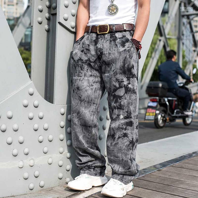 

Men's Jeans Fashion Camouflage Hiphop Men Casual Denim Pants Loose Baggy Straight Trousers Cargo Harem Clothing Bert22, Gray