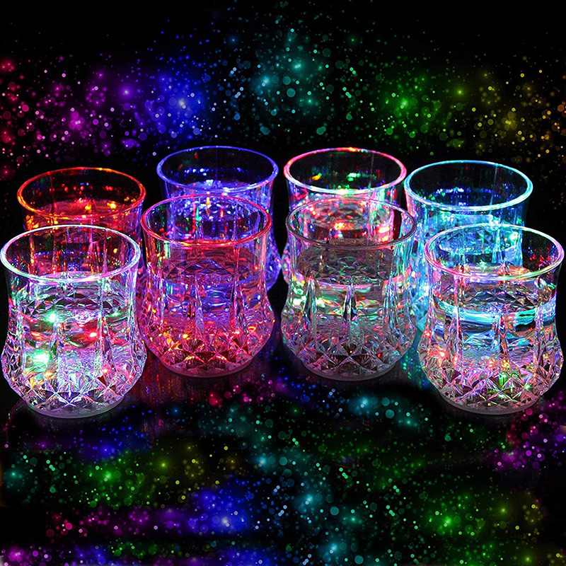 

Flash Light Cup Water Liquid Activated Novelty Light-up Wine Beer Glasses Luminous Multicolor Drink Cups for Party Birthday Bar Disco