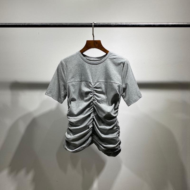 

Women' T-Shirt The 2022 Draw String Cotton 0322Women, Gray