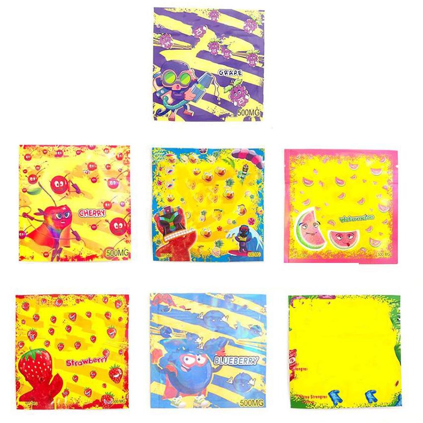 

Sour pouch edibles candy bag 500mg gummies strawberry watermelon blue berry cherry grape original candy mylar bags smell proof zipper packaging