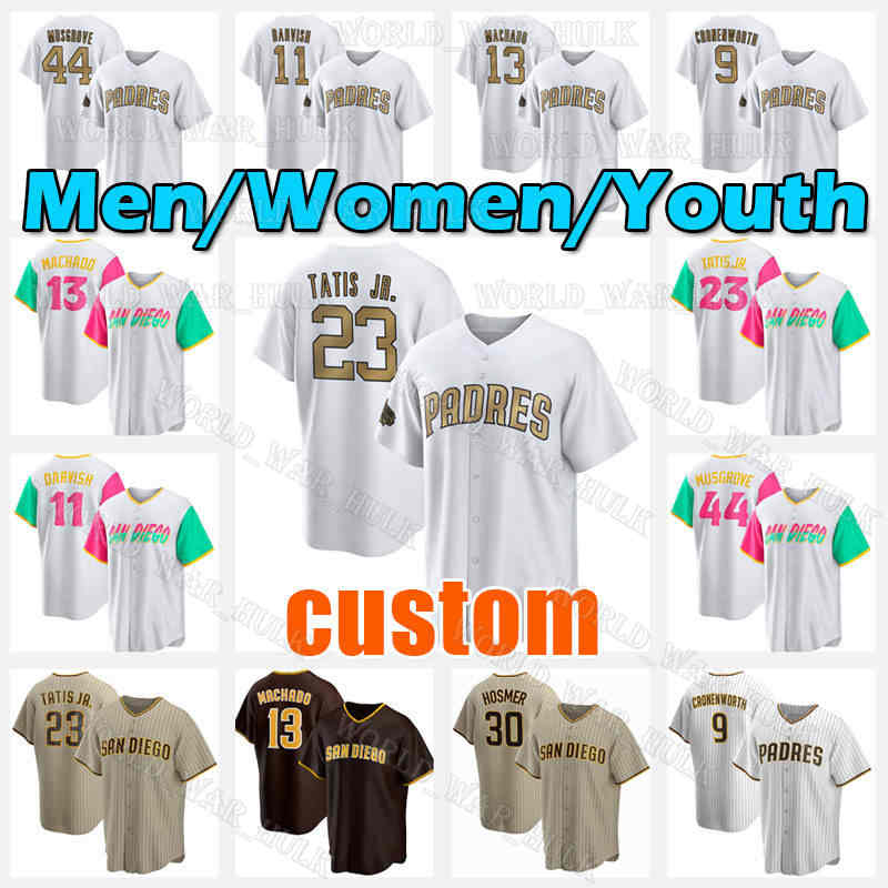 

23 Fernando Tatis Jr. Baseball Jersey San Diego Manny Machado Padres Jake Cronenworth All Star City Connect Eric Hosmer Yu Darvish Tony Gwynn Joe Musgrove Blake Snell, Men custom cool base(j s)