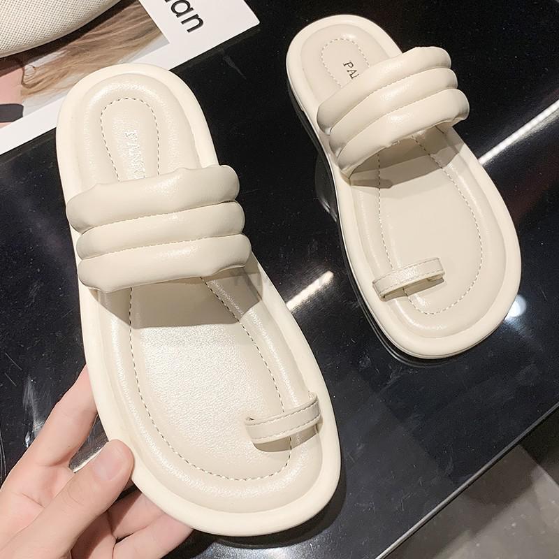 

Slippers Women Soft Sole Open Toe Sandals Summer Beach Slides Flip Flops Indoor Ytmtloy Zapatillas Casa Mujer House Sapato, Beige