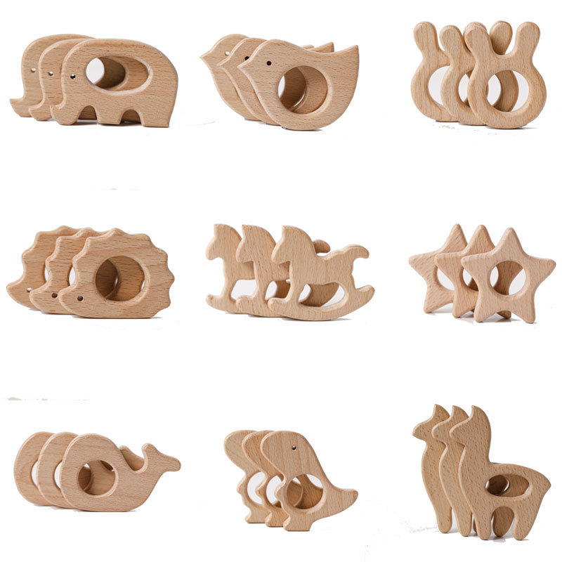 

Let's Make 10pcs Baby Teether For Teeth Beech Food Grade Wholesale Wooden Teething Toys Rodent DIY Accessories Nursing Tiny Rod 220407