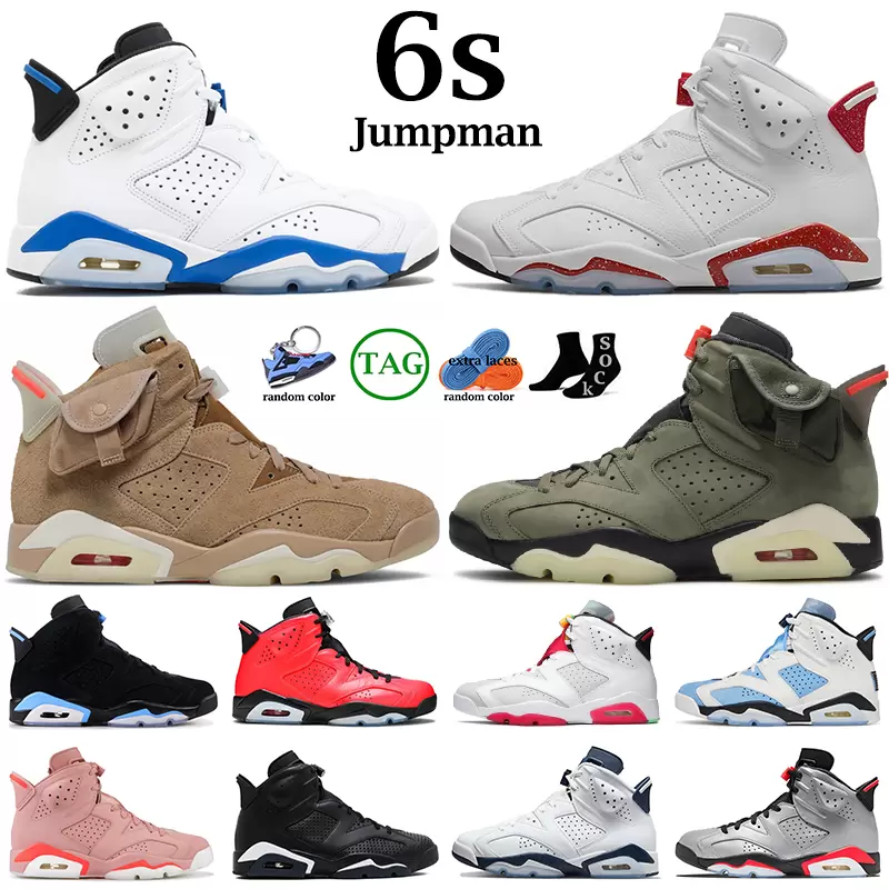 

men women 6s basketball shoes jumpman 6 Red Oreo UNC White Midnight Navy British Khaki Olive Black Cat Bordeaux Bred Tinker mens trainers sports sneakers, 24