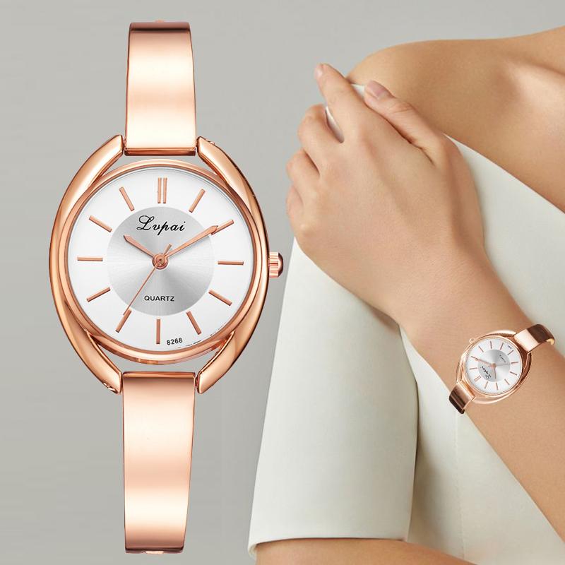 

Wristwatches Lvpai Marke Luxus Frauen Armband Uhren Mode Kleid Armbanduhr Damen Quarz Sport Rose Gold Uhr Dropshiping, Silver white3