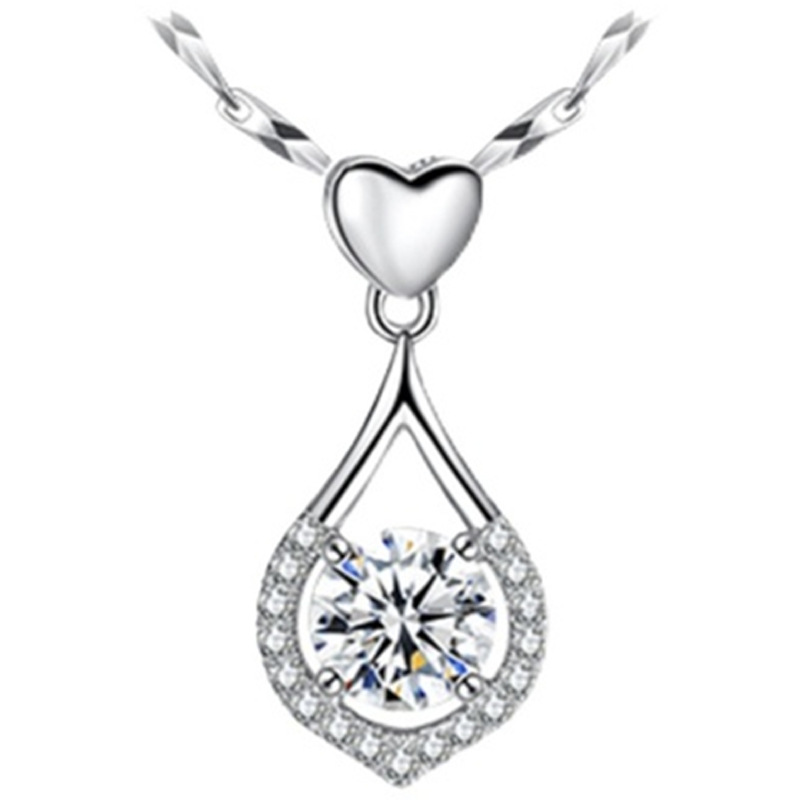 

Fashion love drop-shaped pendant necklace tenderness like water zircon high-end luxury fashion women's gift necklace