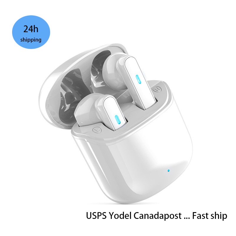 

Wireless Bluetooth Earphones 5.0 sports Headset binaural mini stereo TWS bluetooth headphone In-Ear Detection, White
