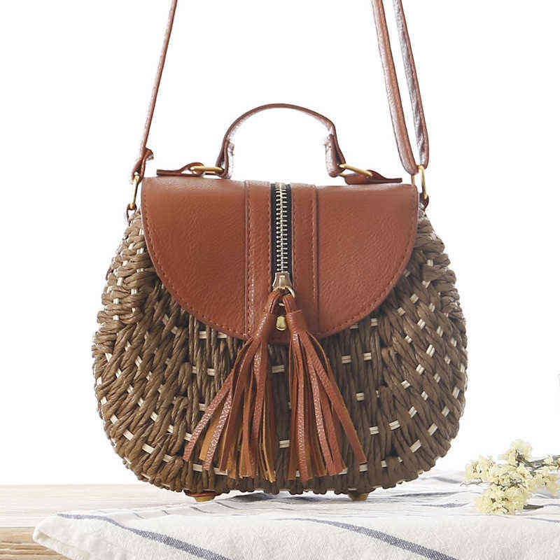 

Shopping Bags 2018 Beroemde Designer Dames Geweven Breien Messenger Crossbody Tassen Nieuwe Zomer Bohemian Vrouwen Kwastje Stro Strand Schoudertas 220322, Lake blue