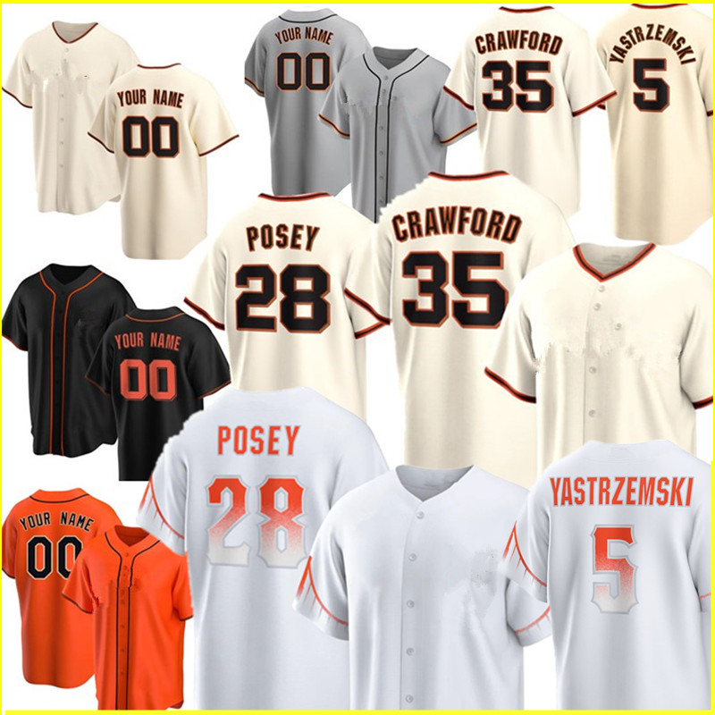 

35 Brandon Crawford Jersey 28 Buster Posey 5 Mike Yastrzemski 33 Darin Ruf Baseball Jerseys Mauricio Dubon Kevin Gausman Brandon Belt Tyler Rogers Jarlin Garcia, Men juren