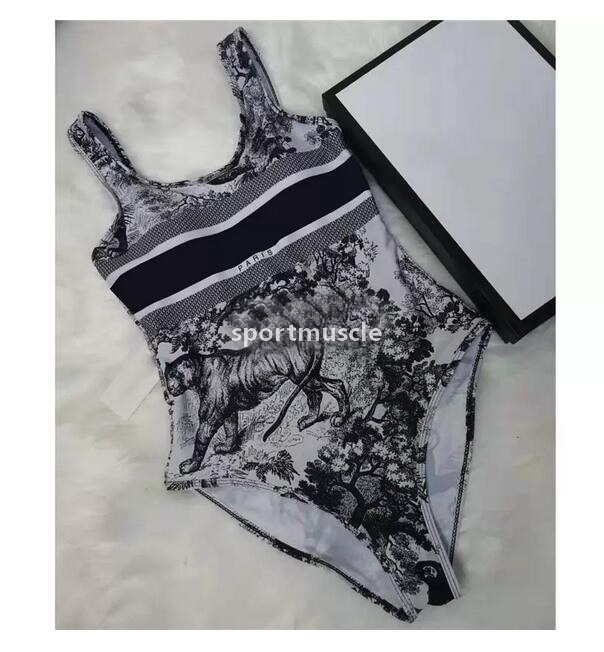 

Women Bikini Bodysuit Swimsuit Letter Printed Ladies Swimwear Sexy Backless Bathing Suit For Female