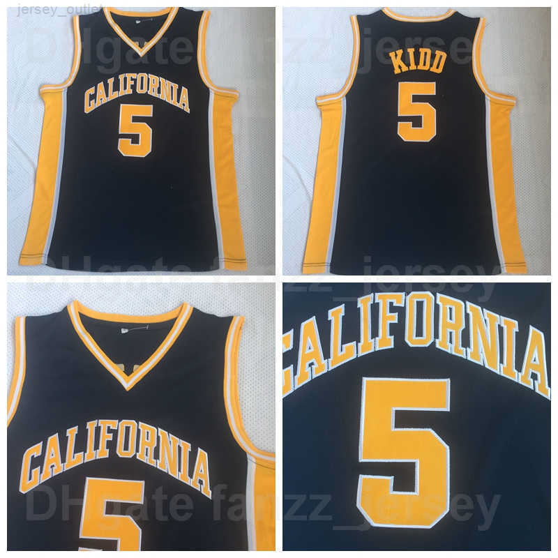 NCAA California Golden Bears College 5 Jason Kidd Jerseys Men Basketball University Black Team Color for Sport Fans Shirt thewable Pure Cotton Go