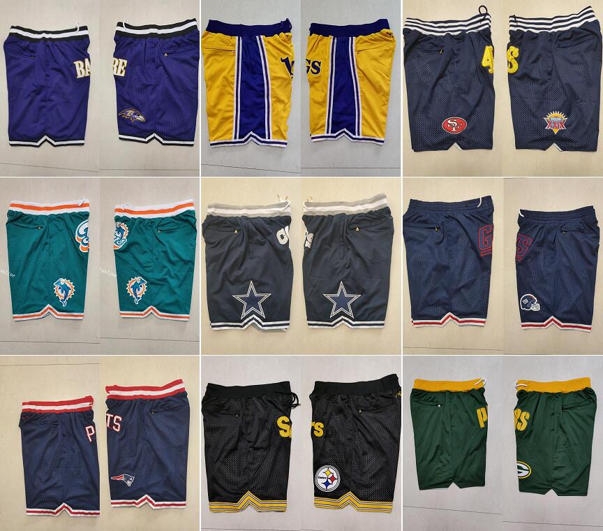 

2022 Men's Football New Justdon Stitched Shorts Pants with Elastic Waist in size S-  Vintage Style 49 Black pit Football Training Letters Shorts