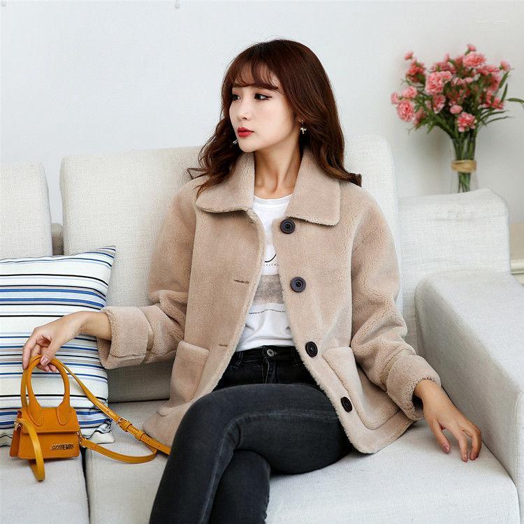 

Women' Fur & Faux 2022 Autumn Winter Women Genuine Sheep Shearling Jackets Feamle Fashion Natural Wool Real Overcoat Lady Thick Warm Coat O, Xiyouhong