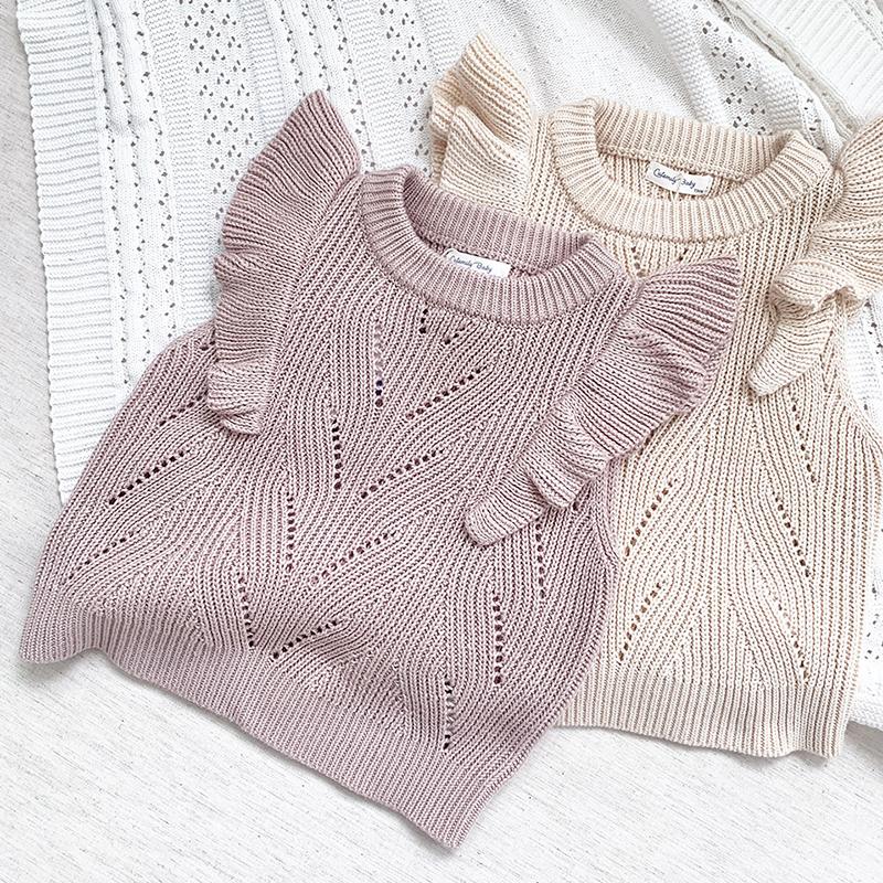 

Pullover Cute Spring Kids Girls Sleeveless Knit Vest Sweater 2022 Autumn Baby Clothing SweatersPullover, Albb205 light green