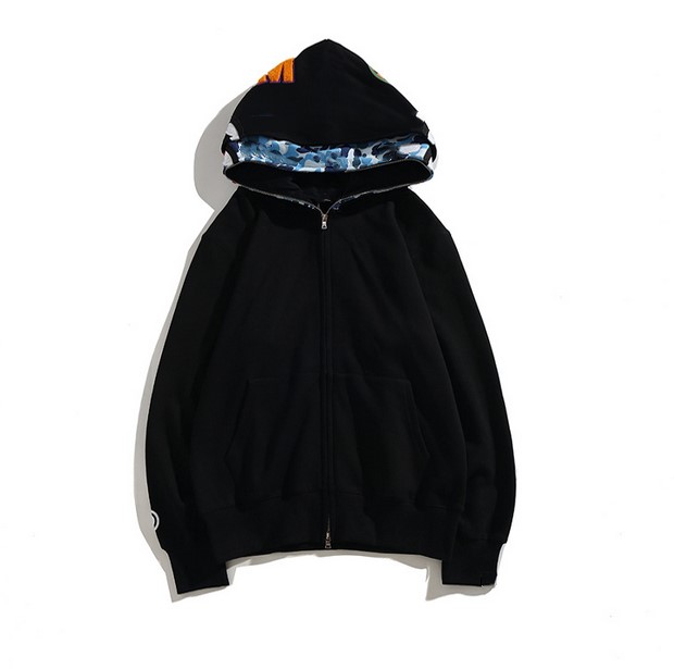 

New Men's women Lovers Sportwear Coat Jogger Tracksuit Two Caps Zipper Hoodies Sweatshirt Bird OVO Drake Black Hip Hop Men APE Double shark hoodie, Green