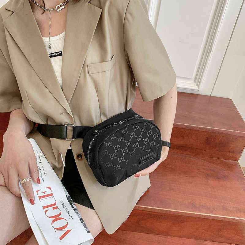 

Factory Online Export Designer Bags Fashionable Personalized Women's Fashion Waist Simple Versatile Style One Shoulder Messenger, Black