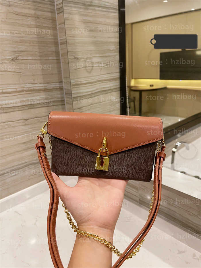 

Padlock On Strap bag leather flap shoulder or cross-body carry Caramel Luxurys designers Bags M80763 M80559, Color 02