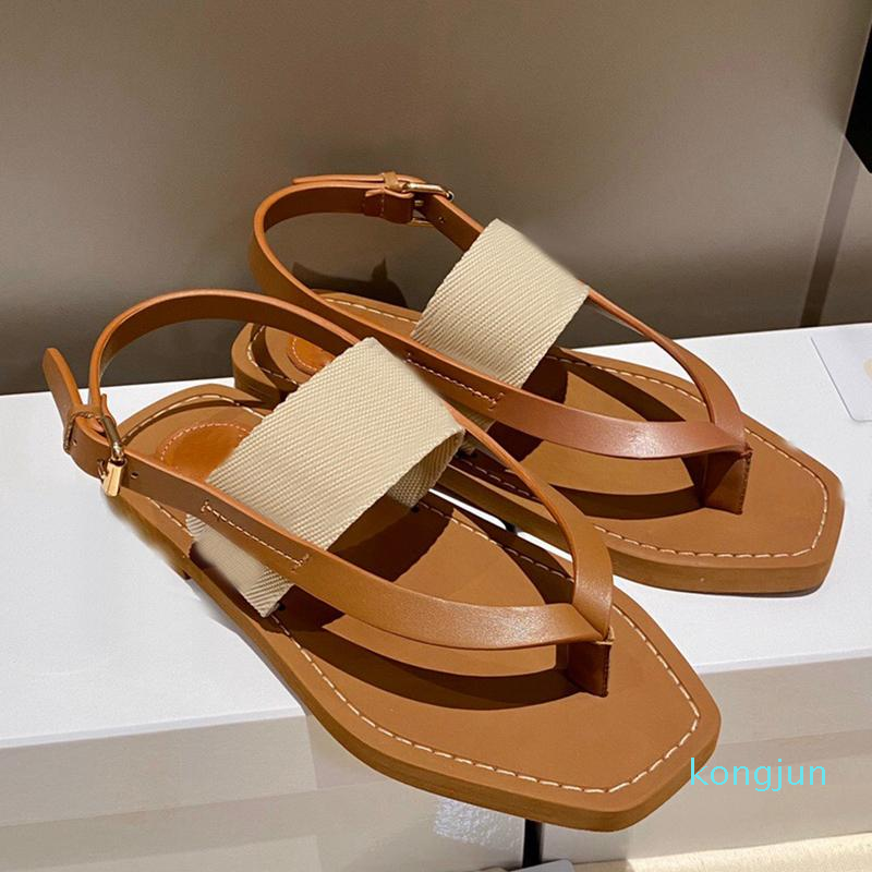 

Fashion-Luxury Women Sandals Slippers summer Leather flat shoe Classic Embroidered Beach Slides Sexy Womens shoes Lady Sandal Slipper, Black