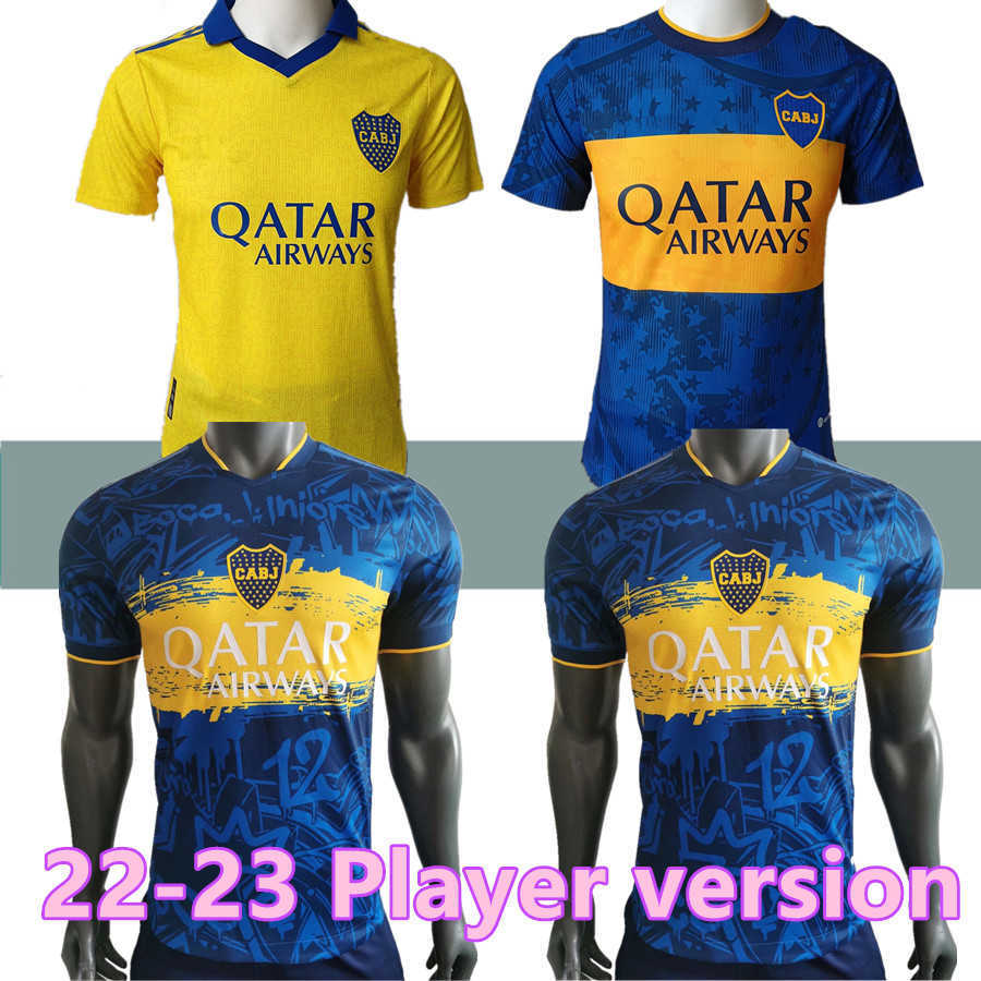 

Player version 21 22 23 Boca Juniors soccer jersey BENEDETTO MARADONA TEVEZ DE ROSSI 2021 2022 2023 home away 3rd thailand football shirt, 2022 player version