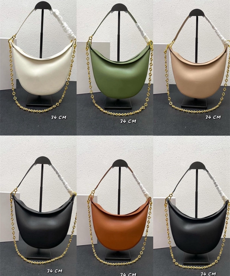 Top-quality Armpit Bags Classic Leather Designer Handbags for Ladies Shoulder Bags Multi-Color Fashion Purse Satin Calfskin Jacquard Hobo Luna Ba