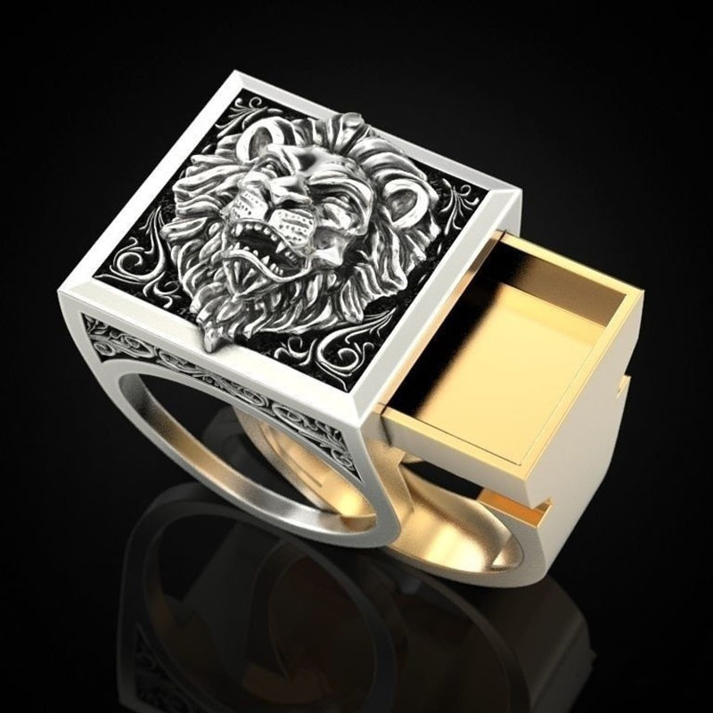 

retro lion two sets of rings Fashion single product ring
