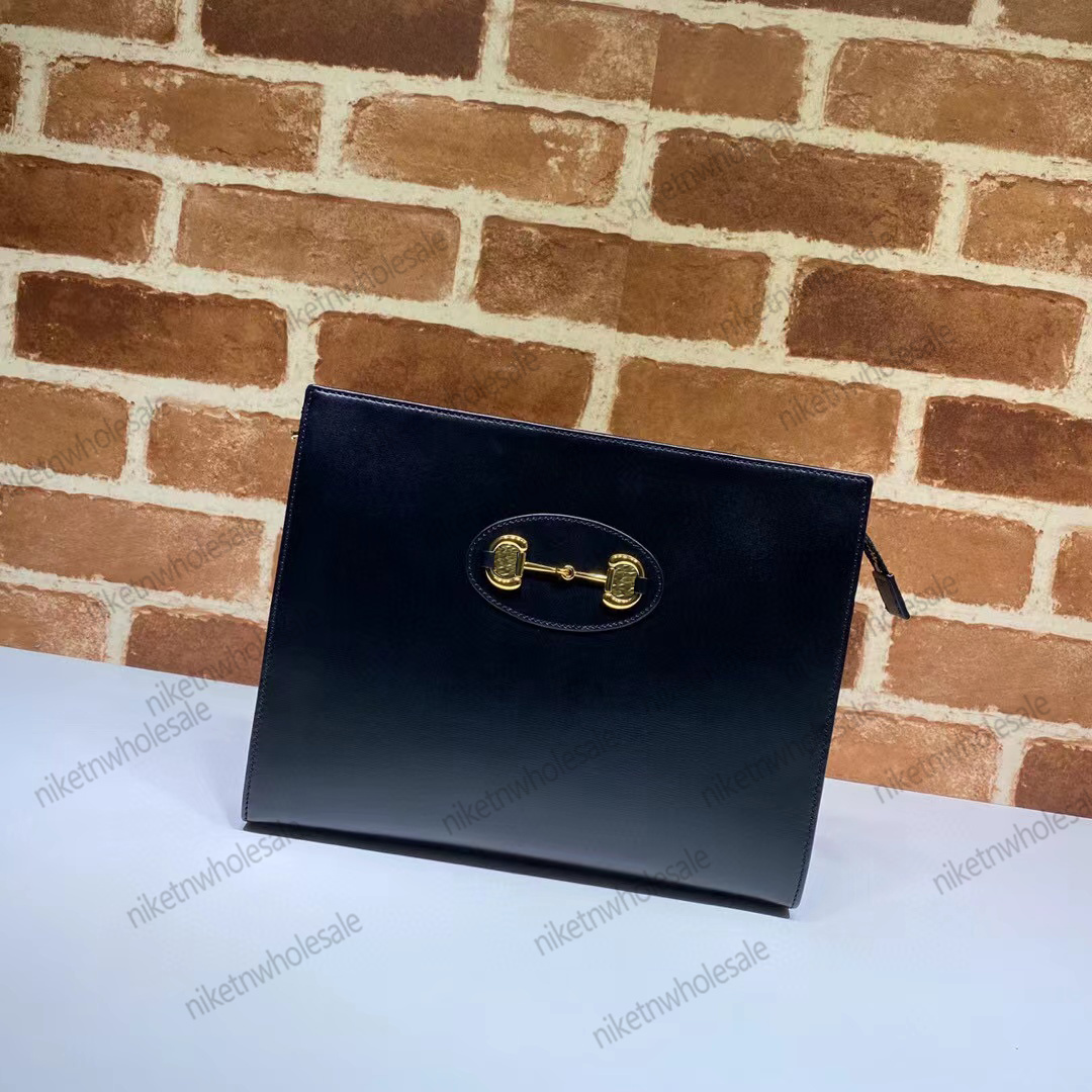

G Designer Black Clutch Bag Quality Leather Business Handbag Men Wallet 621890, ##