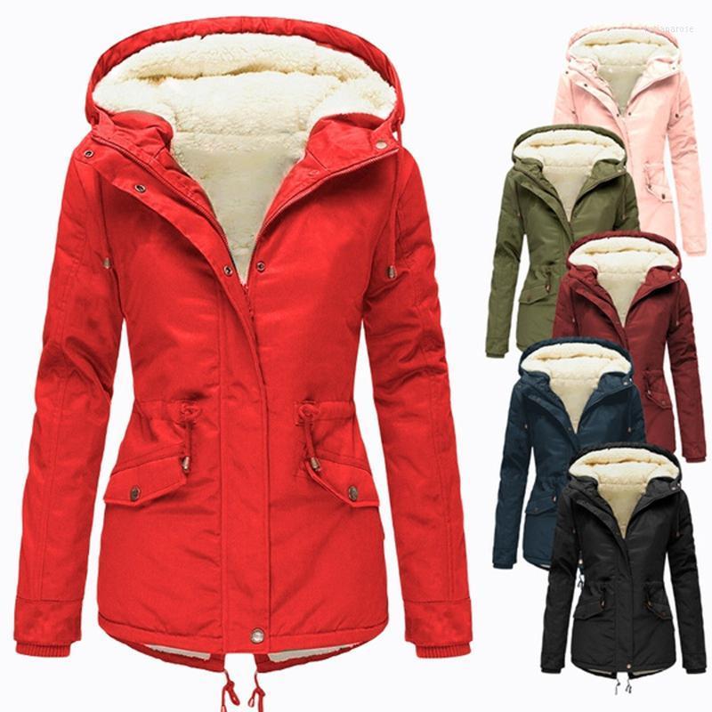 

Women' Down & Parkas Women Winter Jacket 2022 Drawstring Casual Hooded Warm Cotton Padde Coat Female Loose Long Parka Outwear Mujer Luci22, Ag