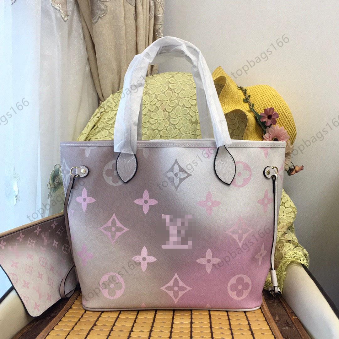 

M20511 M59859 Bags Gradient Rainbow render shopping bag fashion evening package clutch handbag luxury designer bags tote GGs LVs YSLs louiseity viutonity VUTTONS, Deep brown