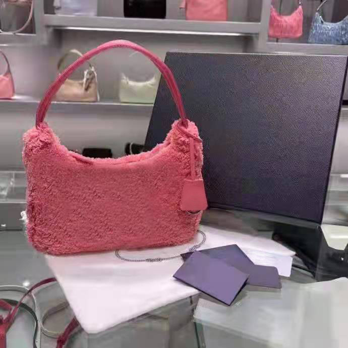 

Designer Plush Hobo fur shoulder bag handbag dicky0750 crossbody bags soft purse Fashion for women tote Shopping Bag lady handbags messenger bag Colorful mini, White