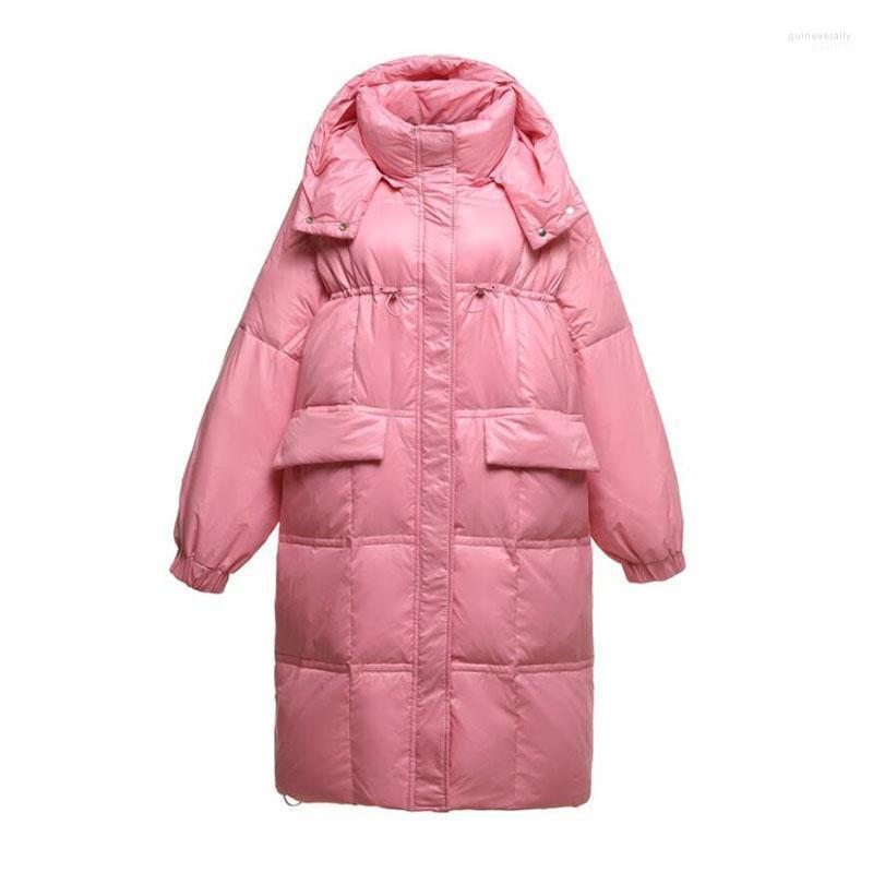 

Women' Down & Parkas Winter Women Hooded Thickness Warm Long Coat Stand Collar Loose Female 90% White Duck Outwear Fashion Guin22, Beige
