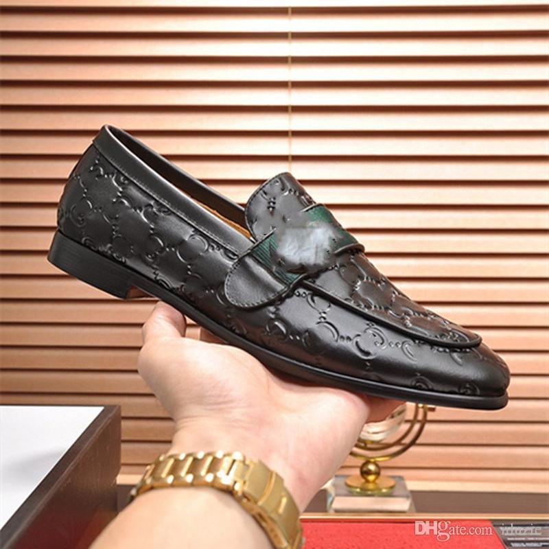 

A4 9 Style Luxury New G Mens Loafers Luxurious Shoes formal Slip-On Gentleman Wedding Dress Drive Moccasin-gommino Shoes Size 38-46, Shoelace