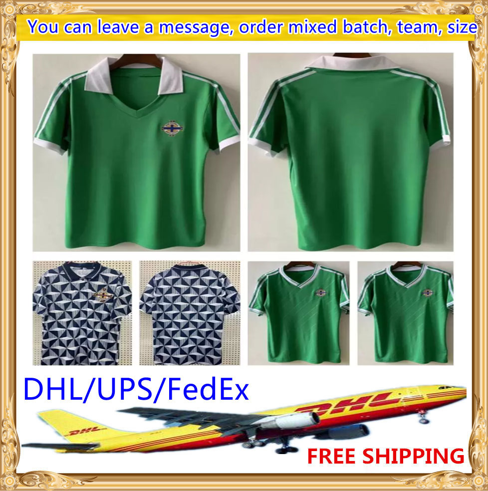

DHL UPS FedEx Free Northern Ireland Retro Soccer Jerseys 1979 1988 1990 1993 Home Away Classic Vintage Jersey George EVANS LEWIS SAVILLE DAV, Black