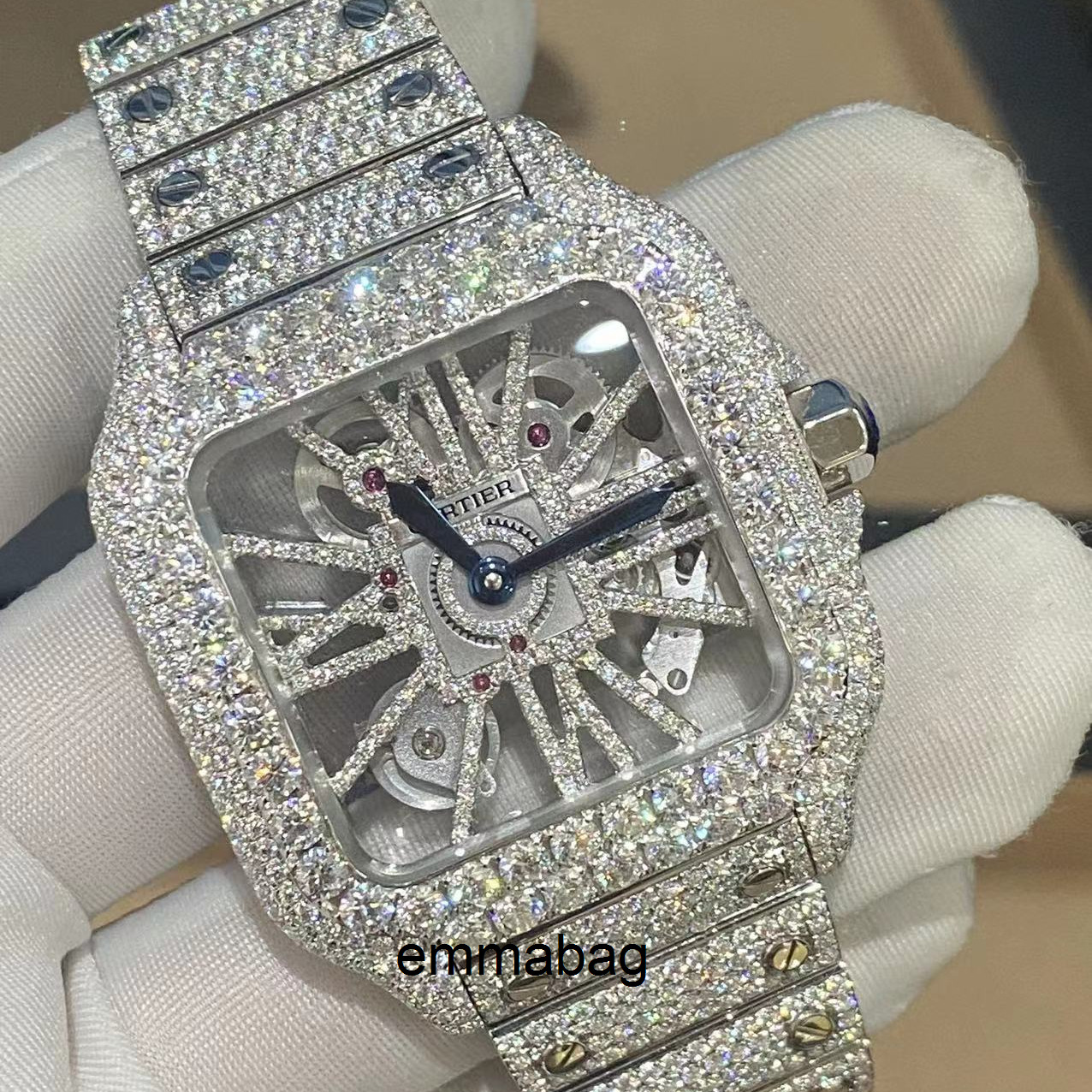 Chine diamond custom hip hop trend high quality movement jewelry watch 85B7