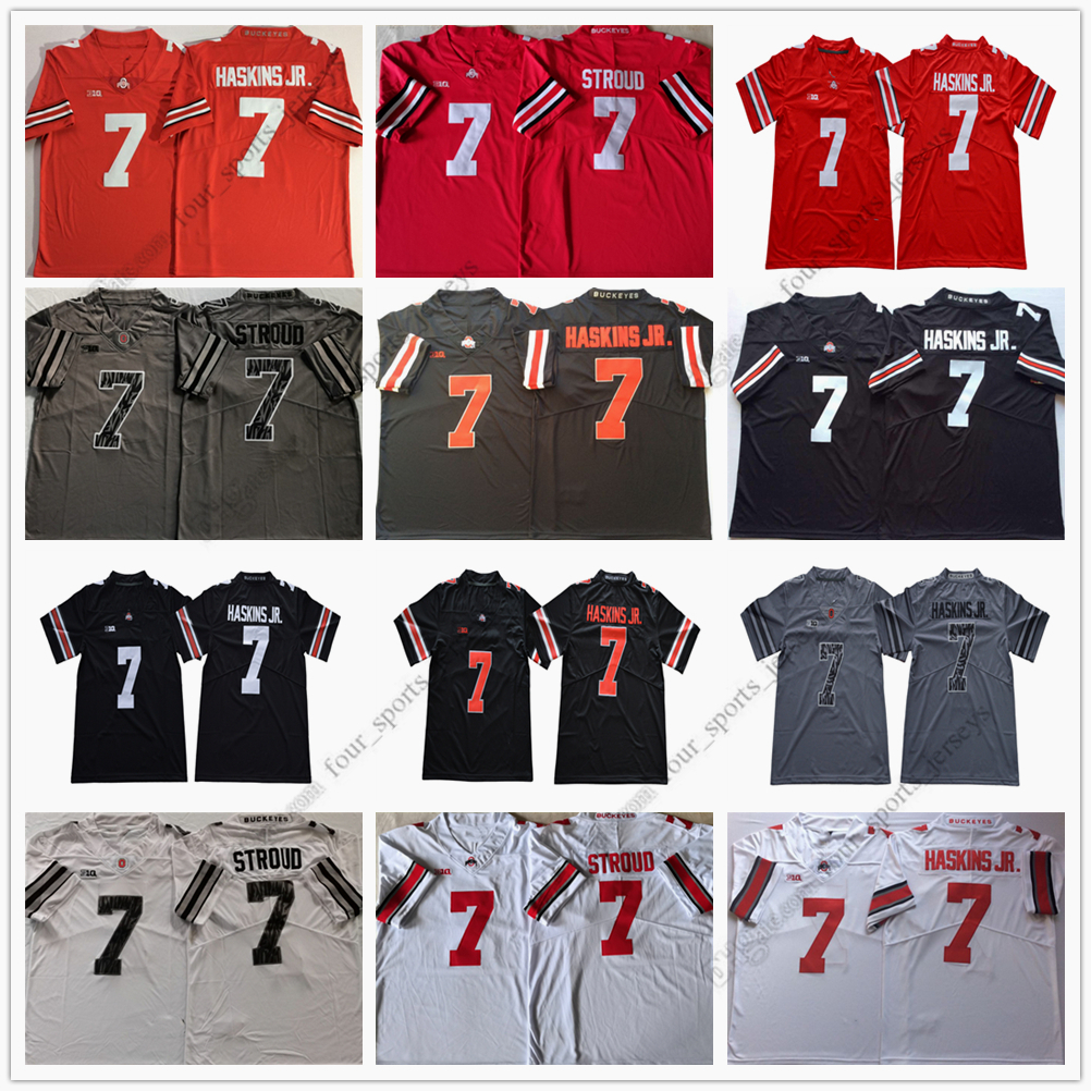 

NCAA Ohio State Buckeyes College Football Jersey 7 CJ Stroud Dwayne Haskins Jr High Quality stitched, As picture
